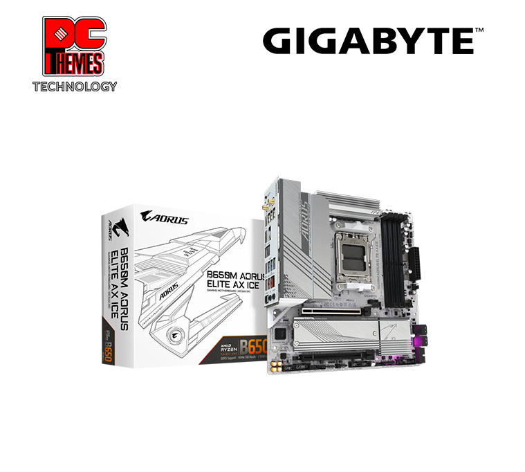 GIGABYTE B650M AORUS ELITE AX ICE AM5 Motherboard